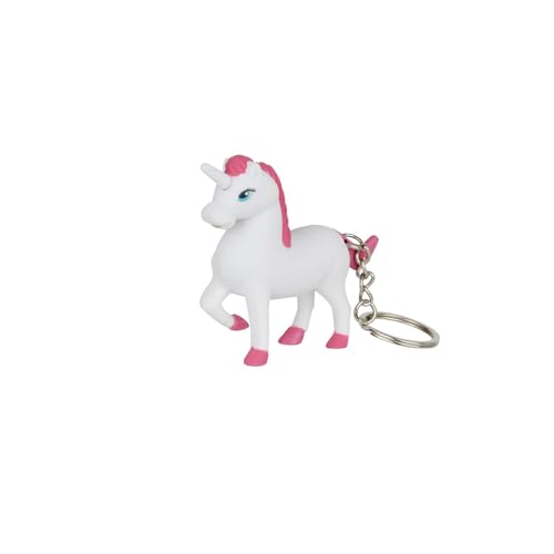 Mister Gadget-CMMG3117 Llavero Unicornio C/LUZ-Sonido, Color Blanc-Rose,...