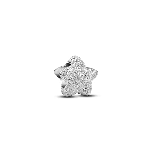 PANDORA Moments 794050C00 - Mini colgante de estrella con textura de plata de...