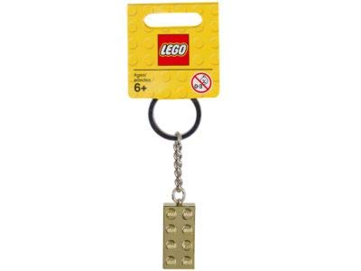 LEGO Classic 850808 - Llavero dorado metálico de ladrillo de 2 x 4