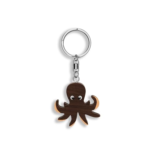 Llavero de Madera de Animales Acuáticos, varios modelos. Hecho a Mano, Producto...