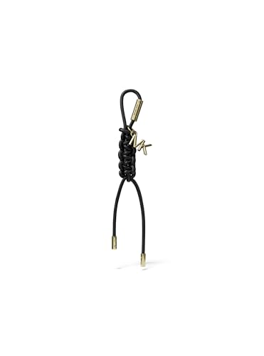 Michael Kors Llavero con colgante trenzado, color negro