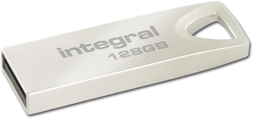Integral 128GB USB Memoria 2.0 Pendrive ARC con Carcasa de Metal para Llavero,...