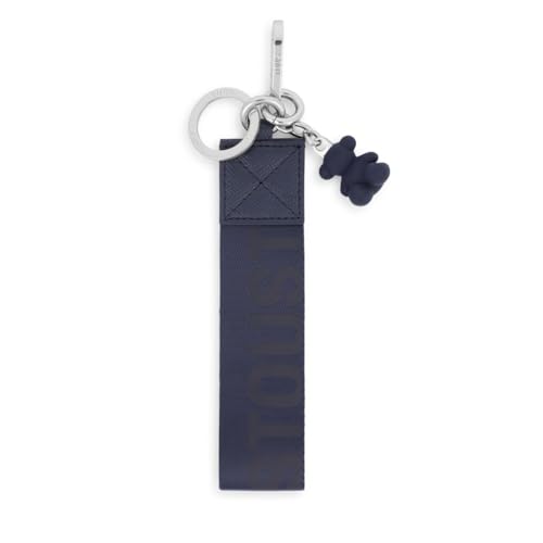 TOUS LLAVERO WEBBING BOLD BEAR AZUL