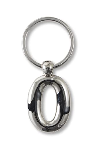 if Llavero de metal personalizado con letras O (7 cm), color plateado, Silver, 7...