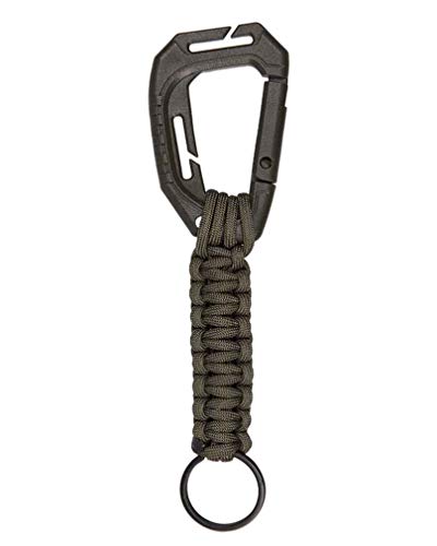 Llavero de paracord con carabina. Molle, verde oliva, talla única