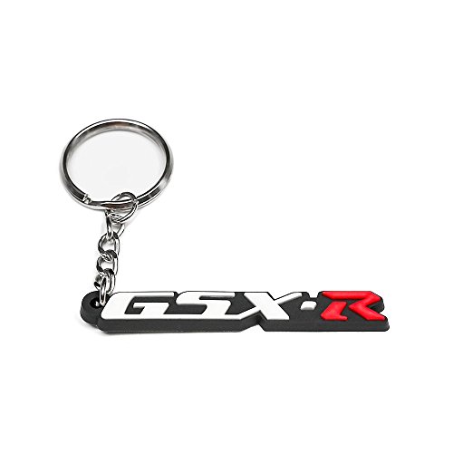 Llaveros GSXR Logo Key Fob en la decoración de motocicleta de goma Llavero para...