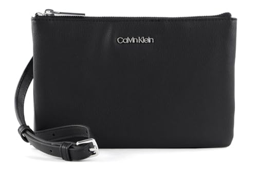 Calvin Klein Mujer Bolso Bandolera Ck Must Ew Xbody Pequeño, Negro (Ck Black),...