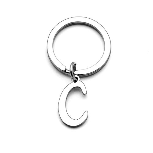 Llavero personalizado para mujer y hombre, con letra del alfabeto, con inicial...