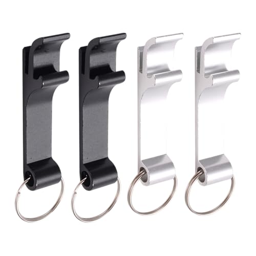 4 Pcs Abrebotellas de Cerveza, Llavero Abridor De Botellas, plata,...