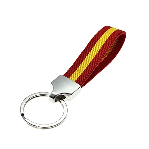 BDM Llavero Original de Tela con la Bandera de España Personalizar Tus Llaves,...