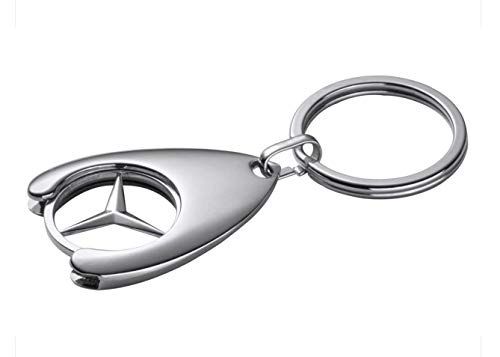 Llavero con moneda para carro de la compra, diseño de Mercedes-Benz