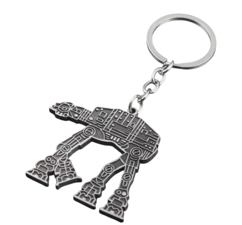 Llavero de metal con anillo para fans de la saga Star Wars, At-at, pocket-sized