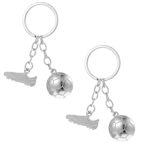 JJUNW Paquete de 2 mini llaveros de fútbol para niños, regalos de fútbol,...