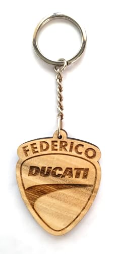 Llavero o imán personalizado de madera Faltec compatible con DUCATI -...
