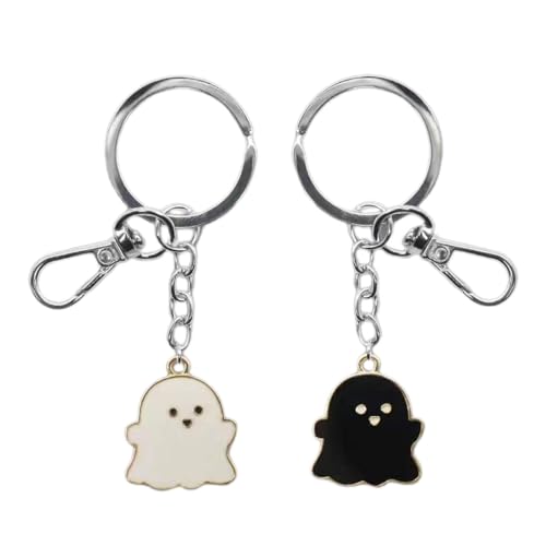 LEEQ Llavero para parejas - Llavero kawaii Fantasma, Mejor Amigo Niñas Llavero,...