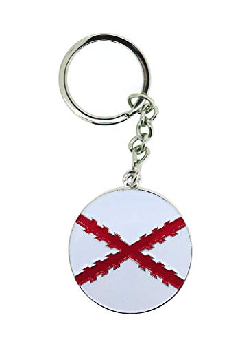 Gemelolandia | Llavero Cruz de Borgoña Bandera de España Antigua Redonda |...