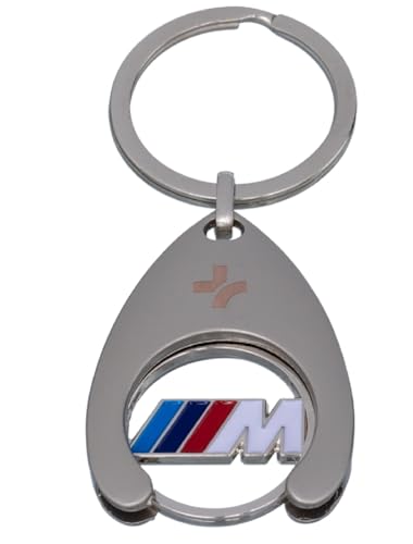 BMW M Perfomance Motorsport Llavero con chip para carro de la compra, plata,...