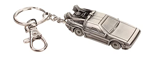 SD TOYS - Llavero Coche Delorean Regreso al Futuro en Metal 3D, 6 x 2,5 x 1,5 cm