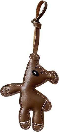 Cosmeria Llavero de Osito Pardo de Cuero Sintético, Ligero y Duradero, Adorno...