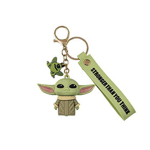 Disney The Child Green 3D Kechain, Verde y beige., Talla única