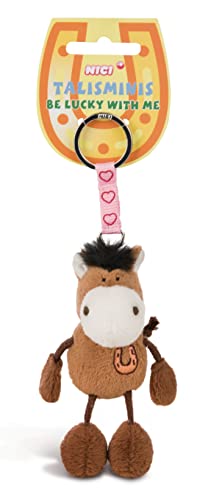 NICI Talisminis Caballo 7cm marrón-Colgante de Peluche de Animal cordón,...