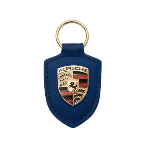 Llavero auténtico con escudo de Porsche (azul), Azul