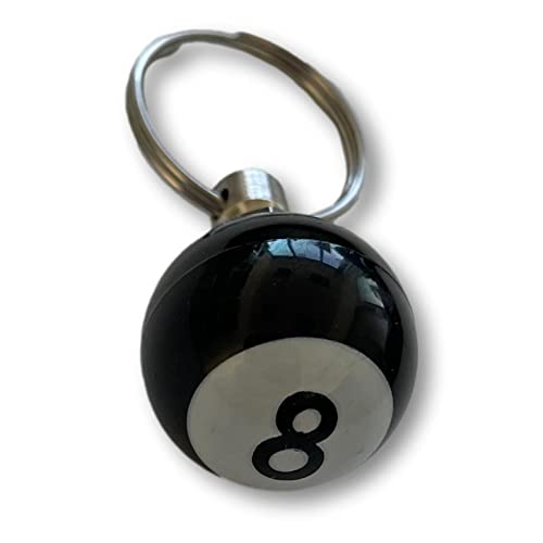 KUSTOM66 Llavero con 8 bolas, color negro, Negro, small