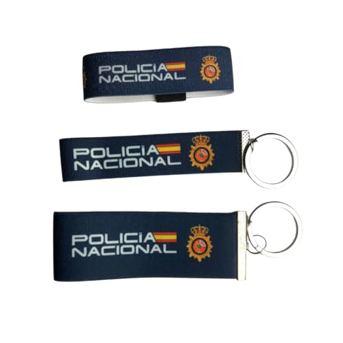 MAKRAN Llavero policia nacional y pulsera policia nacional. 2 Llavero españa y...