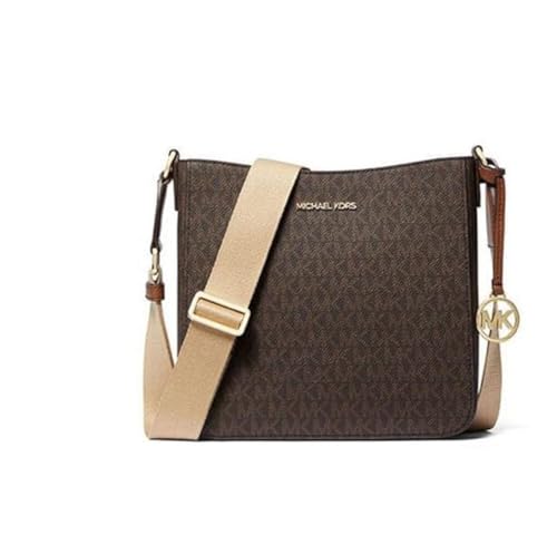 Michael Kors Bolso bandolera pequeño de cuero, Marrón, Small