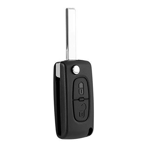 Ndier Car Key Shell, Llave de 2 Botones Key Case Fob Carcasa para Peugeot...