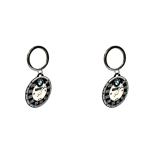 Nostalgic-Art 48016 - Llavero Redondo, Forma de tacómetro de BMW, 4 cm (Paquete...