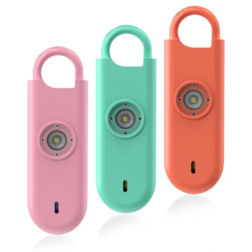 Fauxomor Alarma Personal para Mujeres, Pack de 3 de 140 dB Llavero Autodefensa...