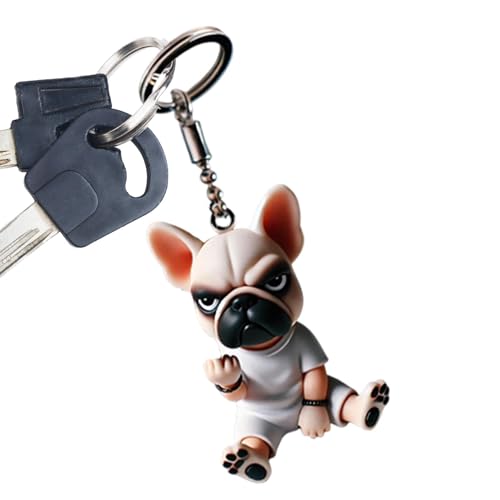 Llavero Bulldog Francés, llavero de acrílico para perros, características de...