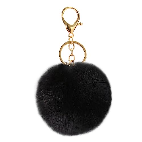 URAQT Colgante Pompón, Negro Lindos Accesorios Colgantes de Bolso,Llavero de...