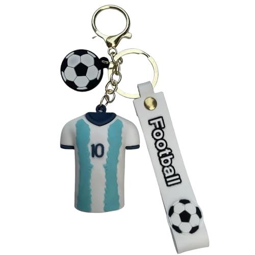 EZB Llavero de fútbol Lionel Messi | Llavero decorativo de doble cara idea de...