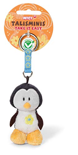 NICI 37389 - Pingüino Talisminis tomarlo con calma, de 7 cm, Puf Llaveros