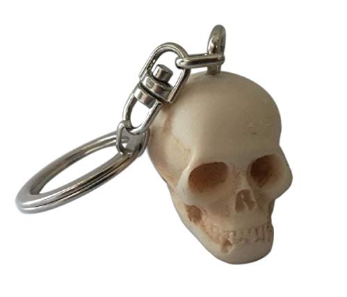 Eurofusioni Calavera Llavero - Resina pintada a mano - Mini Skull H 3 cm