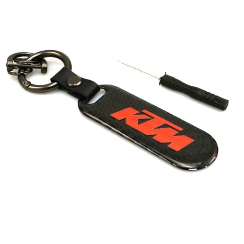 WRFUU Motocicleta Fibra de Carbono Llavero para KTM Accesorios,Black-A