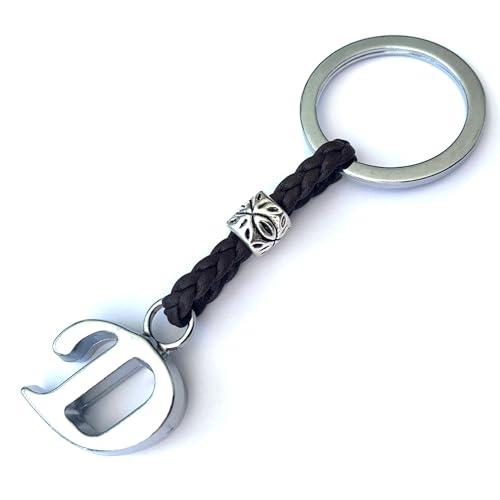 ASTER ALHELÍ - Llavero de Cuero con Iniciales Personalizado - Letras y...