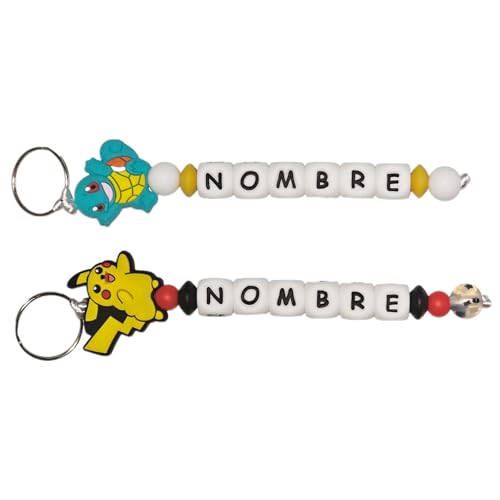 Llavero Personalizado Con Nombre en Silicona con letras de chupetero. Perfecto...