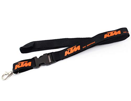 KTM Cinta para llaves, color negro y naranja, con clip y mosquetón, por favor...