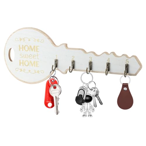 Lvjkes Colgador llaves pared, llaveros madera, Llavero de pared multifuncional,...