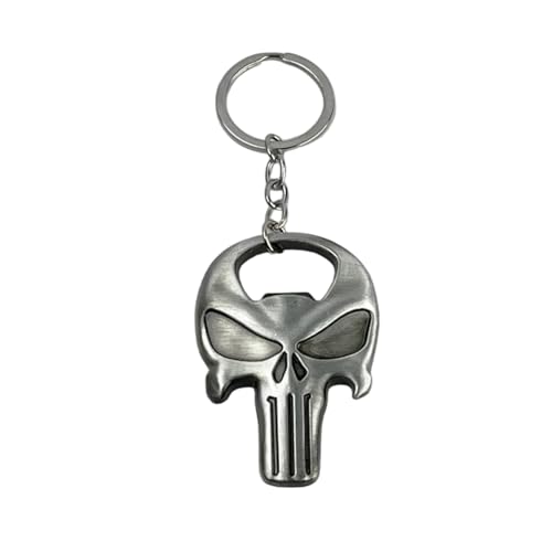 Llavero Abridor Calavera Pirata - Llaveros de Calavera Gris Pirata Isla del...
