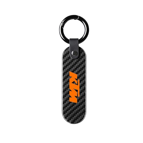 WRFUU Motocicleta Fibra de Carbono Llavero para KTM Accesorios,Black-A