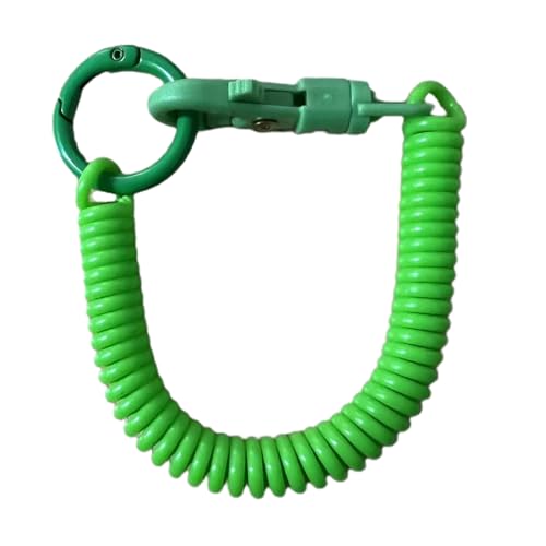 Fahoujs Llavero elástico retráctil con muelle de resorte, espirales...