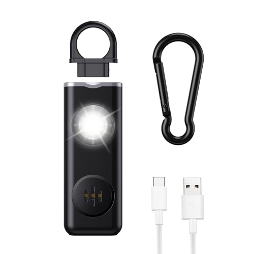 ORIA Alarma Personal de Emergencia, Llavero Alarma Autodefensa Recargable, 130dB...