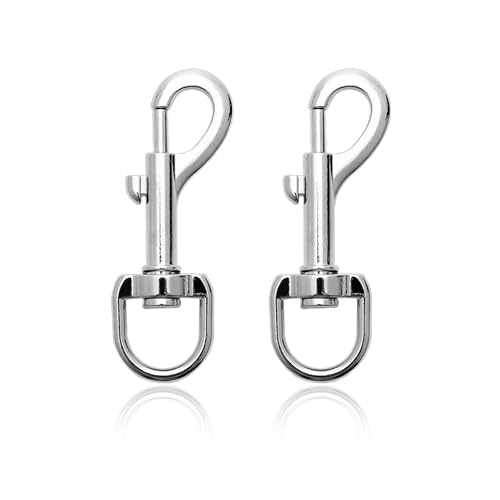 2 Hebillas de Metal Giratorias, Mosquetón, Llavero, Eslabón, Collar de Perro -...
