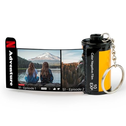 Wanapix | Llavero Carrete con Fotos | Llavero Personalizado con 10 Fotos |...