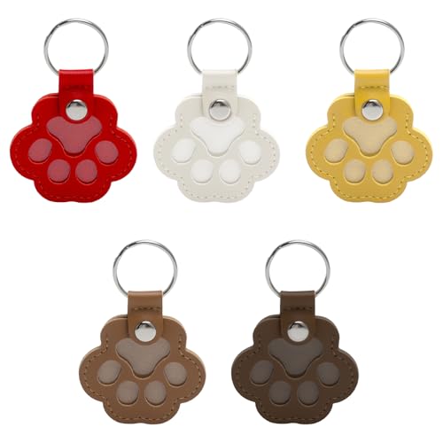 UOCAI Llavero Huella de Mascota 5 Piezas, Recuerdo de Pelo para Perros y Gatos...