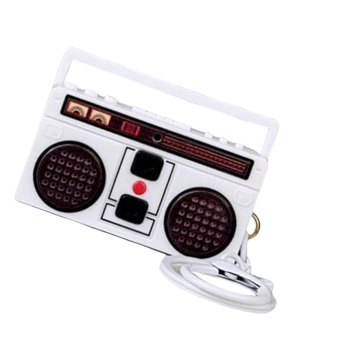 KAQNTUD Llavero grabador creativo retro para reproducción de música, colgantes...